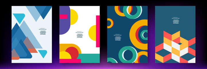 Vector colorful colourful poster background abstract template