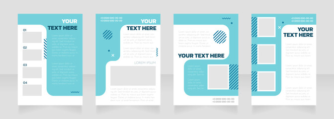 Wall Mural - Maritime vacancies blank brochure layout design. Cruise jobs. Vertical poster template set with empty copy space for text. Premade corporate reports collection. Editable flyer paper pages