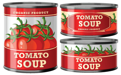 Sticker - Tomato Soup Food Cans Collection