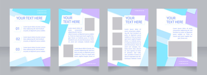 Wall Mural - brand book presentation blank brochure layout design. corporate style. vertical poster template set 
