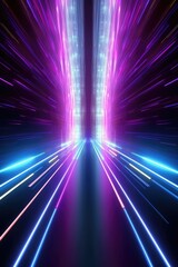 Wall Mural - Color technology rays background material
