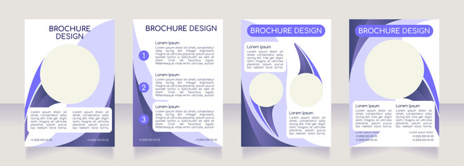 Corporate business profile blank brochure layout design. Vertical poster template set with empty copy space for text. Premade corporate reports collection. Editable flyer paper pages