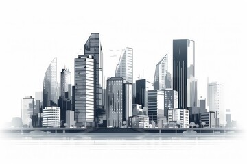 Wall Mural - panorama city illustration material