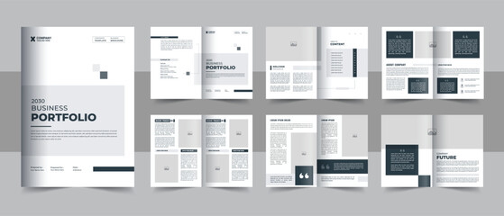 Wall Mural - modern company profile brochure template layout design, corporate brochure design template, minimal 