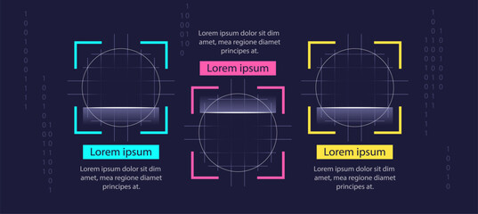 Wall Mural - security detection technology infographic chart design template. abstract infochart with copy space.