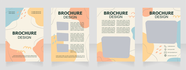 Copyright for authors guide blank brochure design. Template set with copy space for text. Premade corporate reports collection. Editable 4 paper pages. Tahoma, Myriad Pro, Arial fonts used