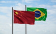 Brazil and China flag