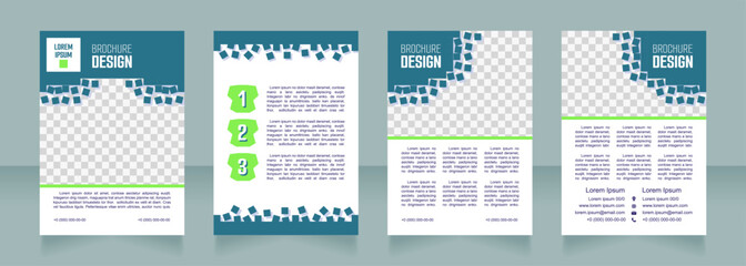 Scientific laboratory blank brochure design. Template set with copy space for text. Premade corporate reports collection. Editable 4 paper pages. Smooch Sans Light, Bold, Arial Regular fonts used