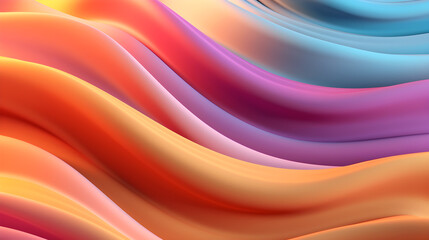 Wall Mural - abstract colorful background with lines waves created with Generative AI