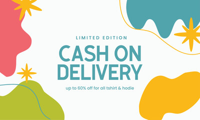 Wall Mural - Cash On Delivery social media post promoted. vector design