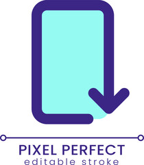 Sticker - Reply pixel perfect RGB color ui icon. Multimedia player. Music repeat. Simple filled line element. GUI, UX design for mobile app. Vector isolated pictogram. Editable stroke. Poppins font used