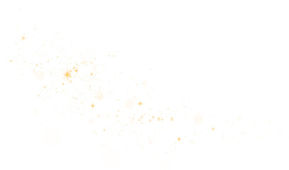 Wall Mural - golden glitter wave abstract . golden stars dust trail sparkling particles isolated on transparent b