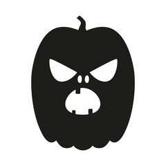 Wall Mural - Funny Halloween pumpkin silhouette. Illustration on transparent background