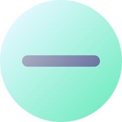 Sticker - Subtraction button pixel perfect flat gradient color ui icon. Minus in circle. Remove items. Simple filled pictogram. GUI, UX design for mobile application. Vector isolated RGB illustration