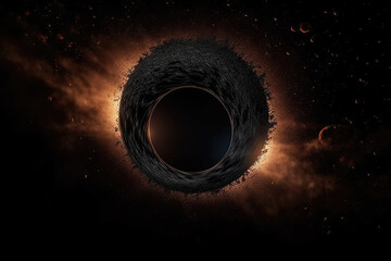 Wall Mural - Black hole in the universe. Generative AI.