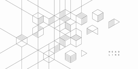 Abstract geometric technological background. Vector creative design.