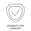 Durability and longevity in vector line icon.