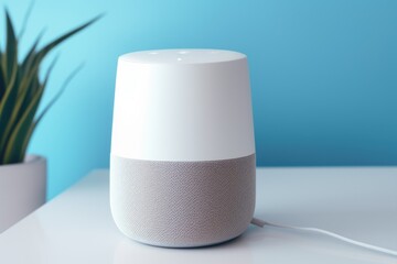 smart speaker, providing virtual assistant with information and reminders for household tasks, created with generative ai