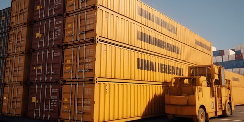 Wall Mural - industrial container cargo