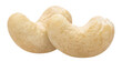 Delicious cashew nuts cut out