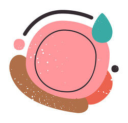 Wall Mural - abstract frame. colorful liquid badge, geometric frame template, rounded trendy shape flat vector il