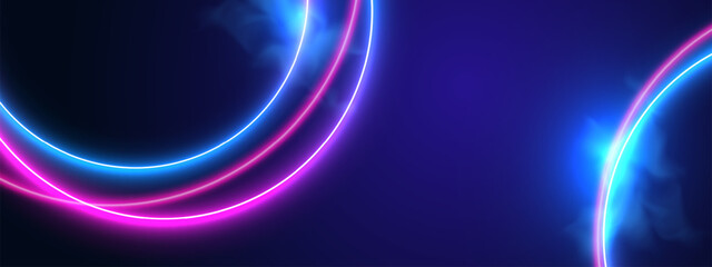 abstract glowing neon lights background vector.