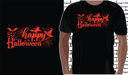 happy Halloween T shirt Design, Quotes about Halloween, Halloween shirt, Halloween typography T shirt design