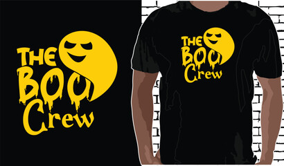 The Boo Crew, Halloween T shirt Design, Quotes about Halloween, Halloween shirt, Halloween typography T shirt design