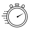 © garganel - Express delivery icon concept. Stop watch icon for service, order, fast and worldwide shipping. Modern design vector illustration.