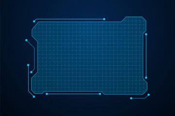 Sci fi futuristic user interface, HUD template frame design, Technology abstract background	

