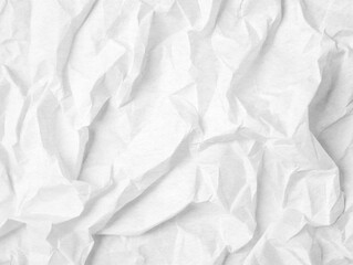 Poster - texture of white paper is crumpled. Background for various purposes backdrop for display