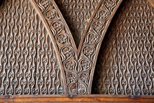 Detailed Wood Carving Of Flowers And Patterns; Zanzibar