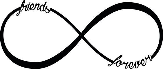 friends forever infinity svg cut file for cricut and silhouette, eps vector, png , jpeg , zip folder