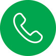 canvas print picture - Accept phone symbol in in png. Green phone icon. Accept symbol in green circle. Answer sign in png