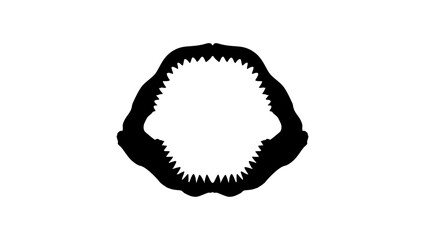 shark jaw skeleton silhouette