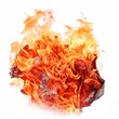 © Ecleposs - Burning Fire Flames on White Background generative AI