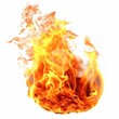 © Ecleposs - Burning Fire Flames on White Background generative AI