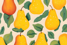 Seamless Background With Pears