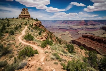 Wall Mural - road trip to the grand canyon, with stunning shots of its awe-inspiring beauty, created with generative ai