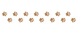 Brown animal dog footprints, paw track	
