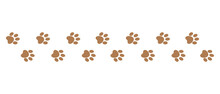 Brown Animal Dog Footprints, Paw Track	
