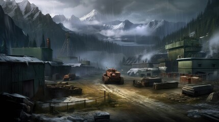 Canvas Print - Military Game Environment Art