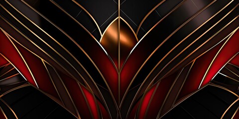 Wall Mural - Generative AI illustration of abstract luxury background design. Digital illustration, 3D style.