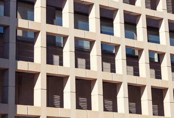 Poster - Abstract architecture. Close up of a modern skyscraper facade.