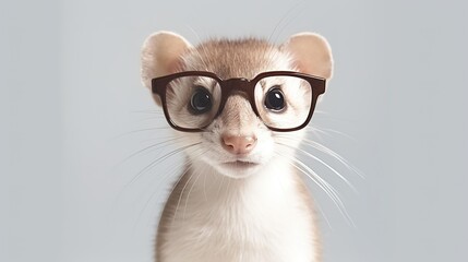 ferret with glasses