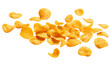 Corn flakes isolated on transparent or white background, png
