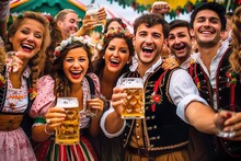 Oktoberfest Global Gathering: Party, Beer, And Good Vibes With Visitors From Around The World, Generative AI