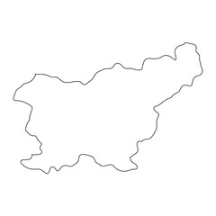 highly detailed slovenia map with borders isolated on background
