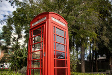 London Style Red Telephone Booth, Goom Park Curitiba Paraná PR Brazil Brasil Parana