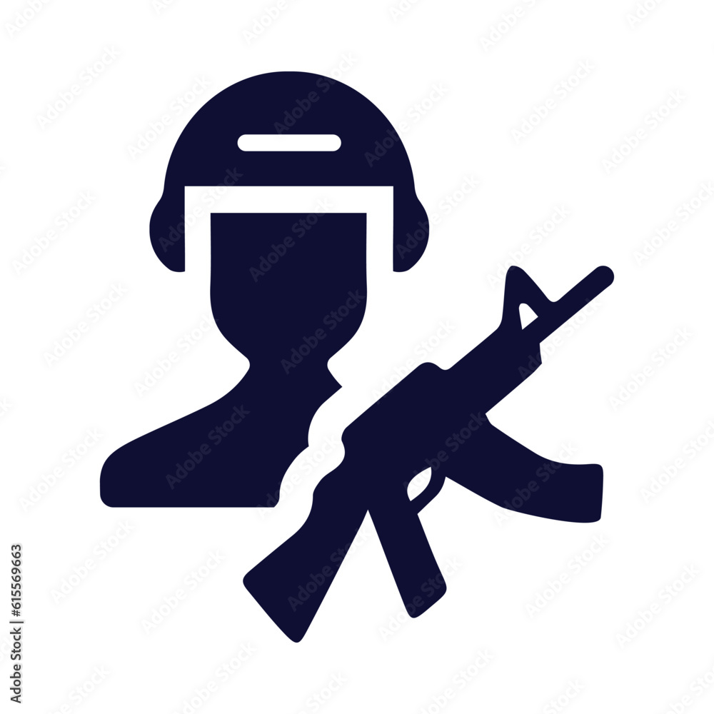 army, man, gun, soldier, man with gun icon Stock Vector | Adobe Stock